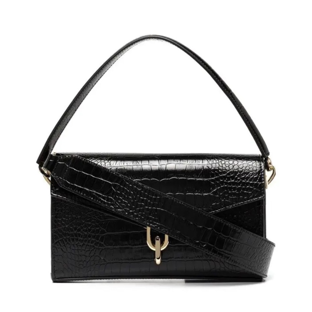 NEW Anine Bing Colette Croc-Effect Shoulder Bag